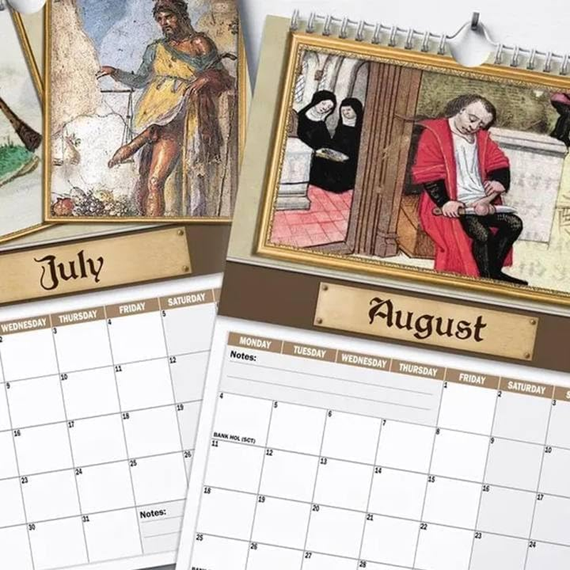 Medieval Dick Pics 2026 Calendar, Funny Rude Medieval Dick Wall Calendar 2026, Prank Pic 12 Months Calendars Gag Gifts for History Enthusiasts Adults Prankster image number 4