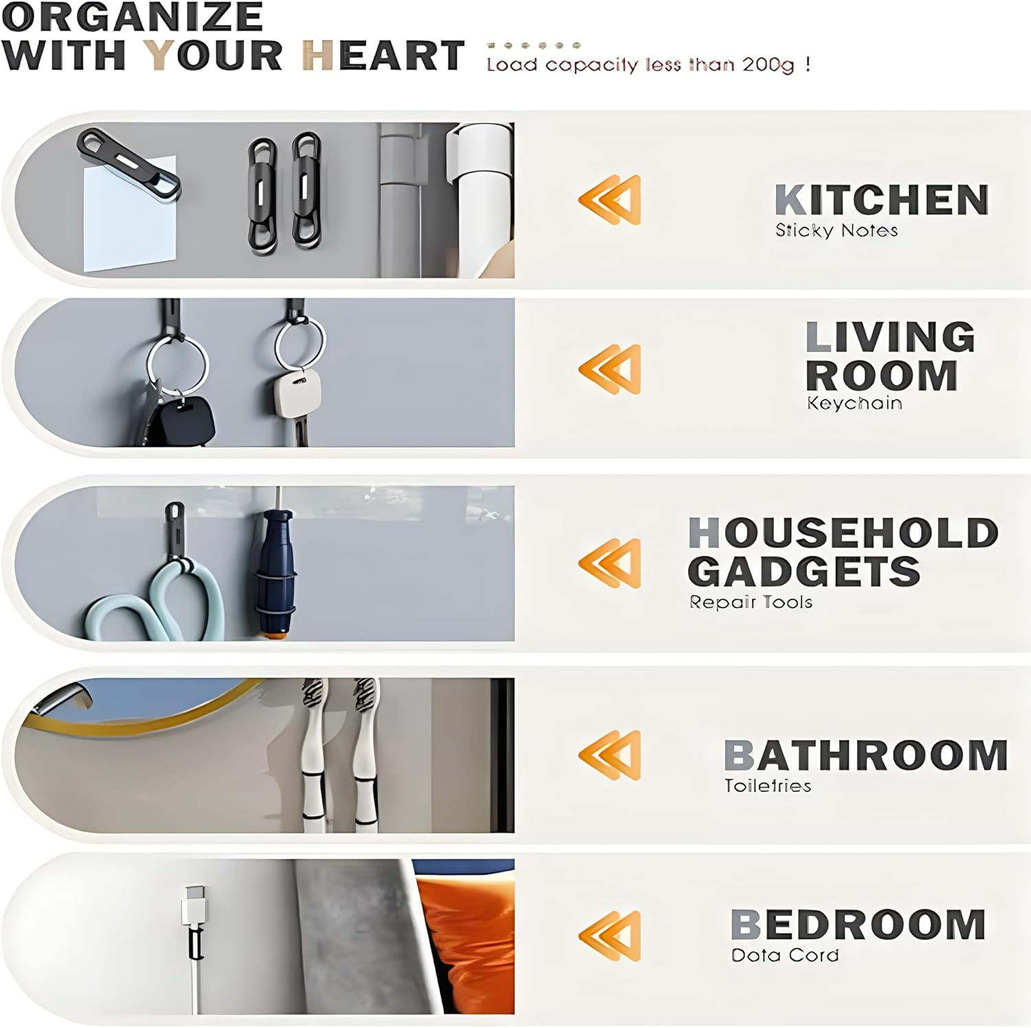 8Pack Magnetic Pen Clip, Adjustable Silicone Magnetic Pen Holder for Refrigerator, Magnetic Dry Erase Marker Holder, for Home, Refrigerator, Office Desk (Gray+White) image number 1