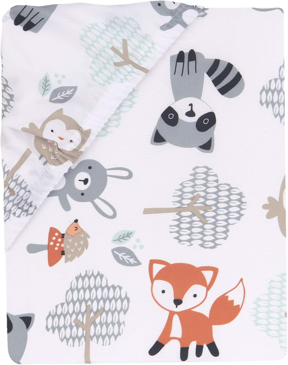 Bedtime Originals Woodland Friends Fitted Crib Sheet, Multicolor image number 2