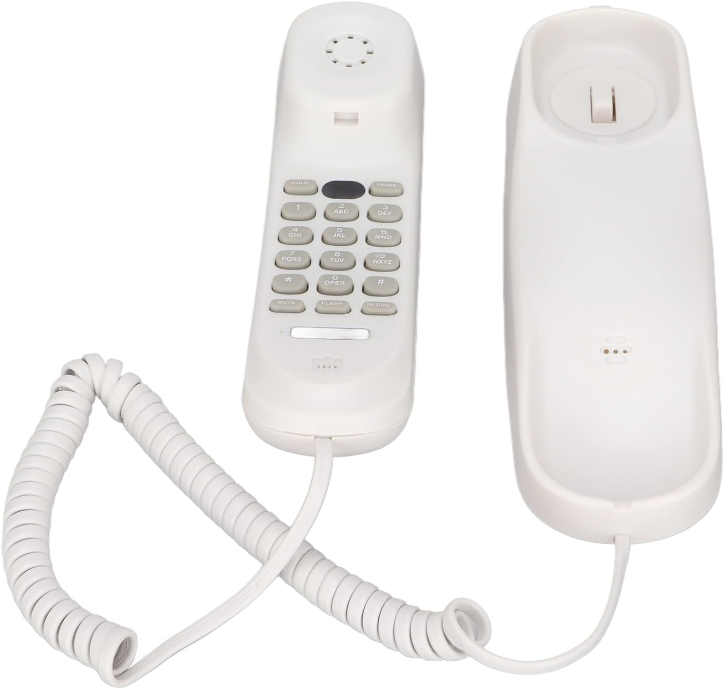 Wall Mounted Home Phone, Corded Telephone, FSK DTMF Dual System, Pausemute Function, Space Saving, Powered by Telephone Line, for Hoteloffice image number 3