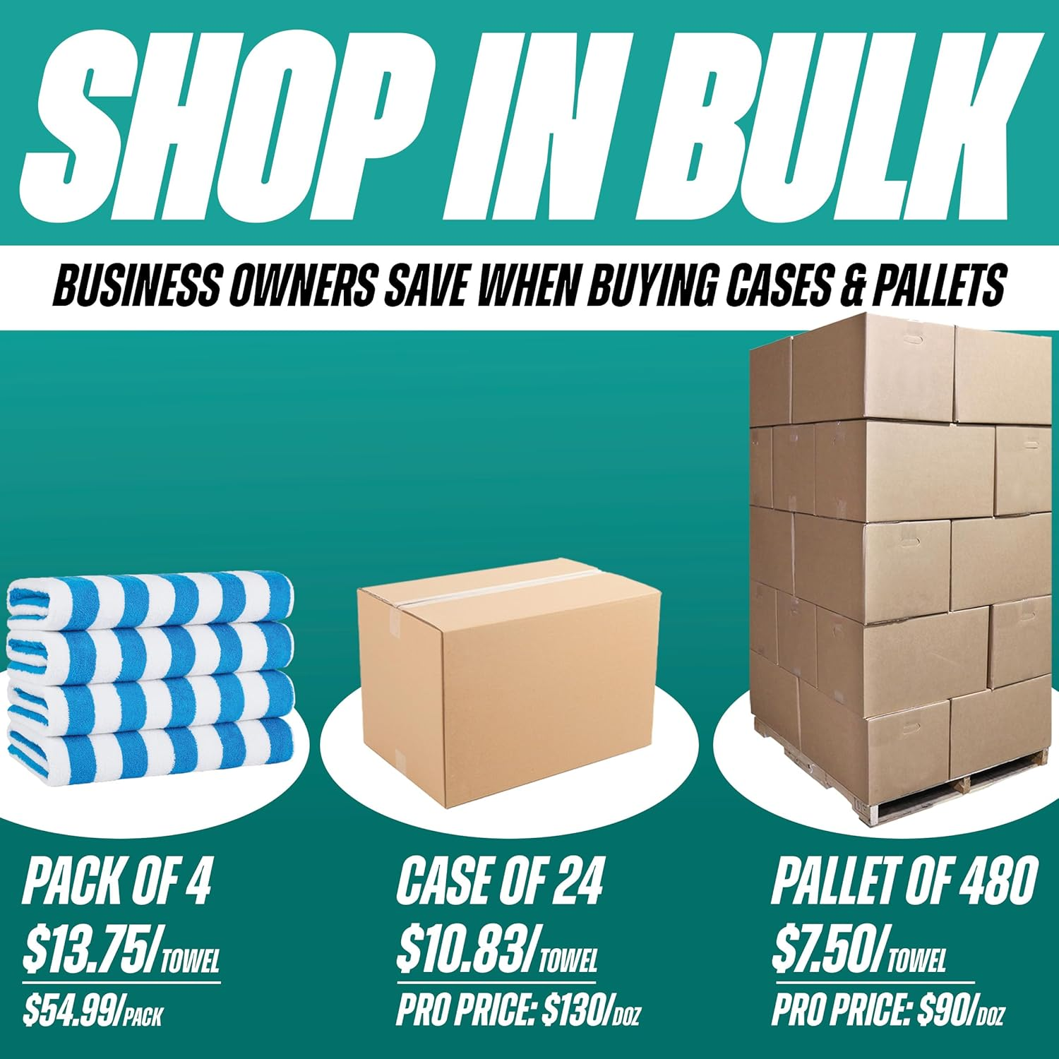 Arkwright Oversized California Beach Towels - (Pack of 4) Absorbent, Quick Drying, Ringspun Cotton Pool Towel, Perfect for Hotel, Spa Hot Tub, and Bath, 30 X 70 In, Blue image number 2