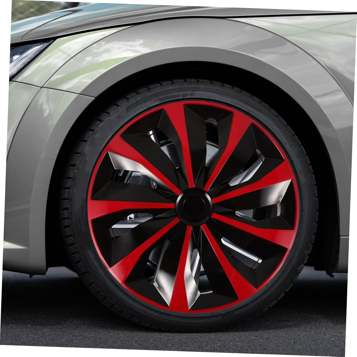 CHILDWEET Automotive Wheel Hub Cap Replacement Hubcaps for Cars Pp Material Easy Installation Decorative Rim Covers image number 2