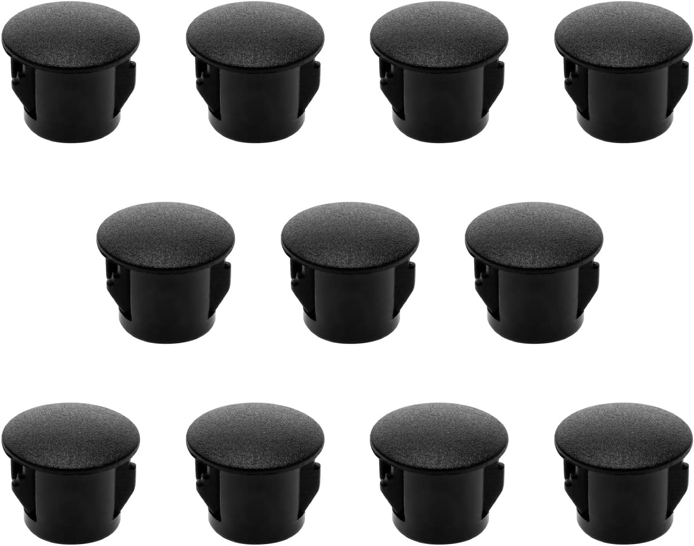 Ecsing 100PCS Hole Plugs White Plastic 10Mm Snap in Locking Hole Tube 10-10.5Mm Steel Furniture Fencing Post Pipe Insert End Caps for Cupboards Wardrobes Cabinets Funiture