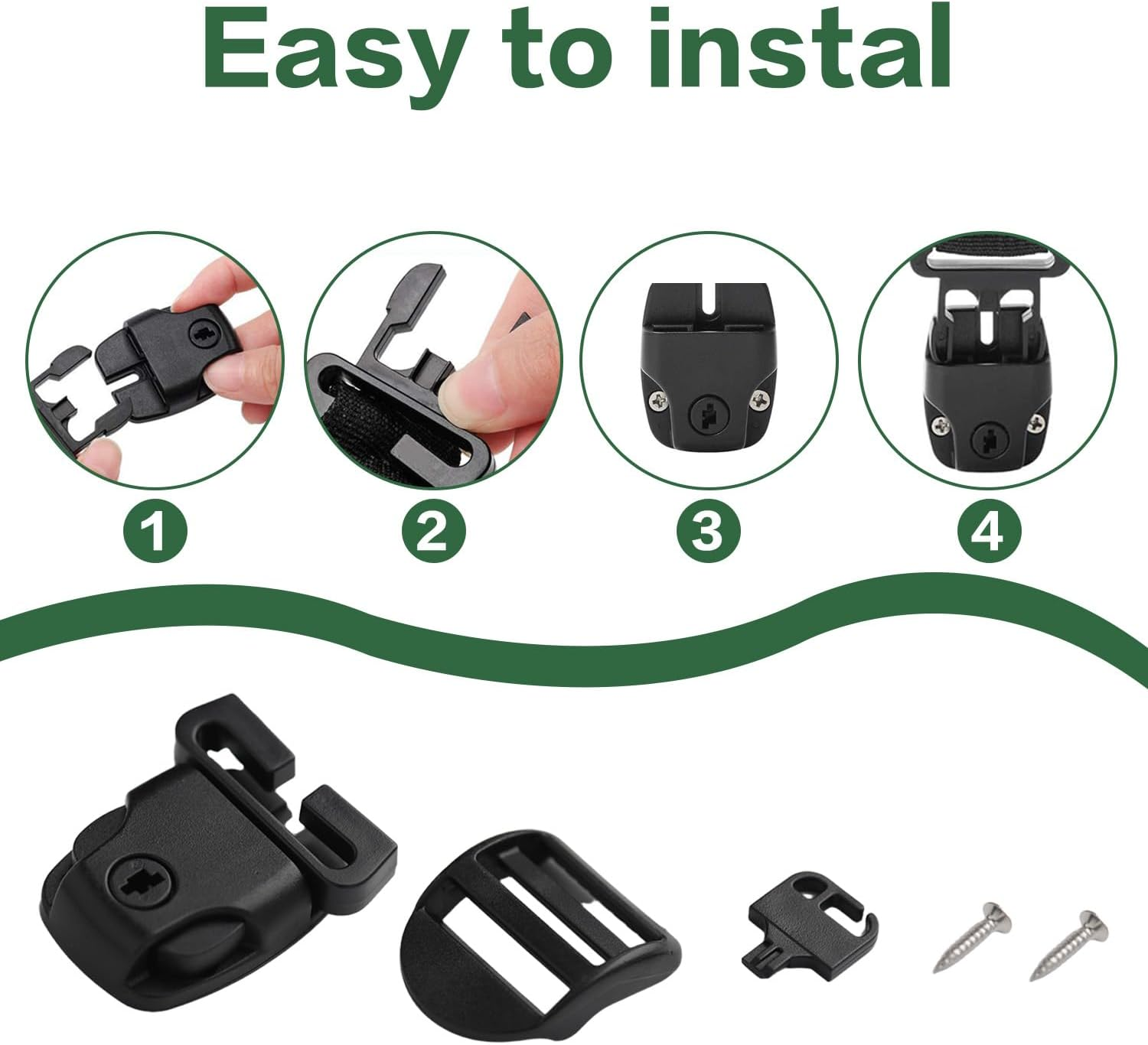 Kaoruo 4PCS Spa Hot Tub Cover Clips &ndash; Replacement Cover Latch Repair Kit with Key & Screws, Locking Clip Hardware Accessories for Hot Tub Cover Straps image number 2