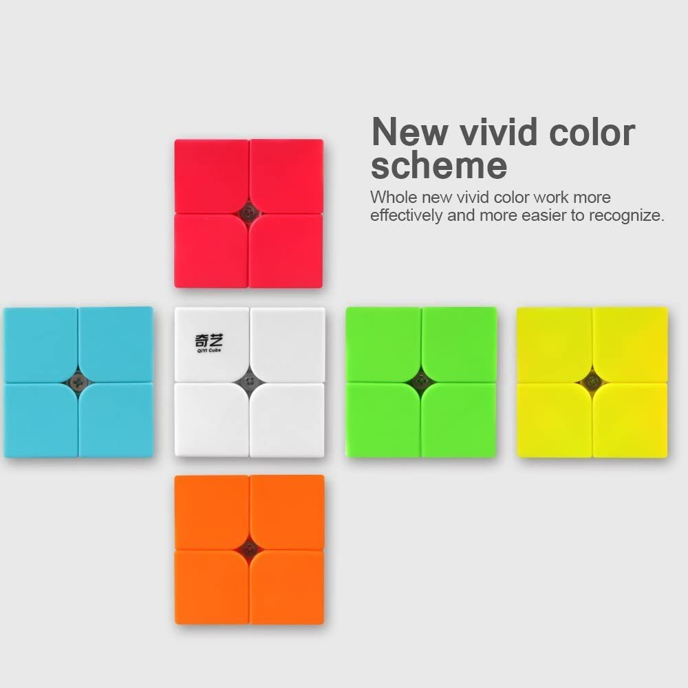 D-Fantix QYTOYS Qidi S 2X2 Speed Cube Stickerless Puzzle Cube for Kids