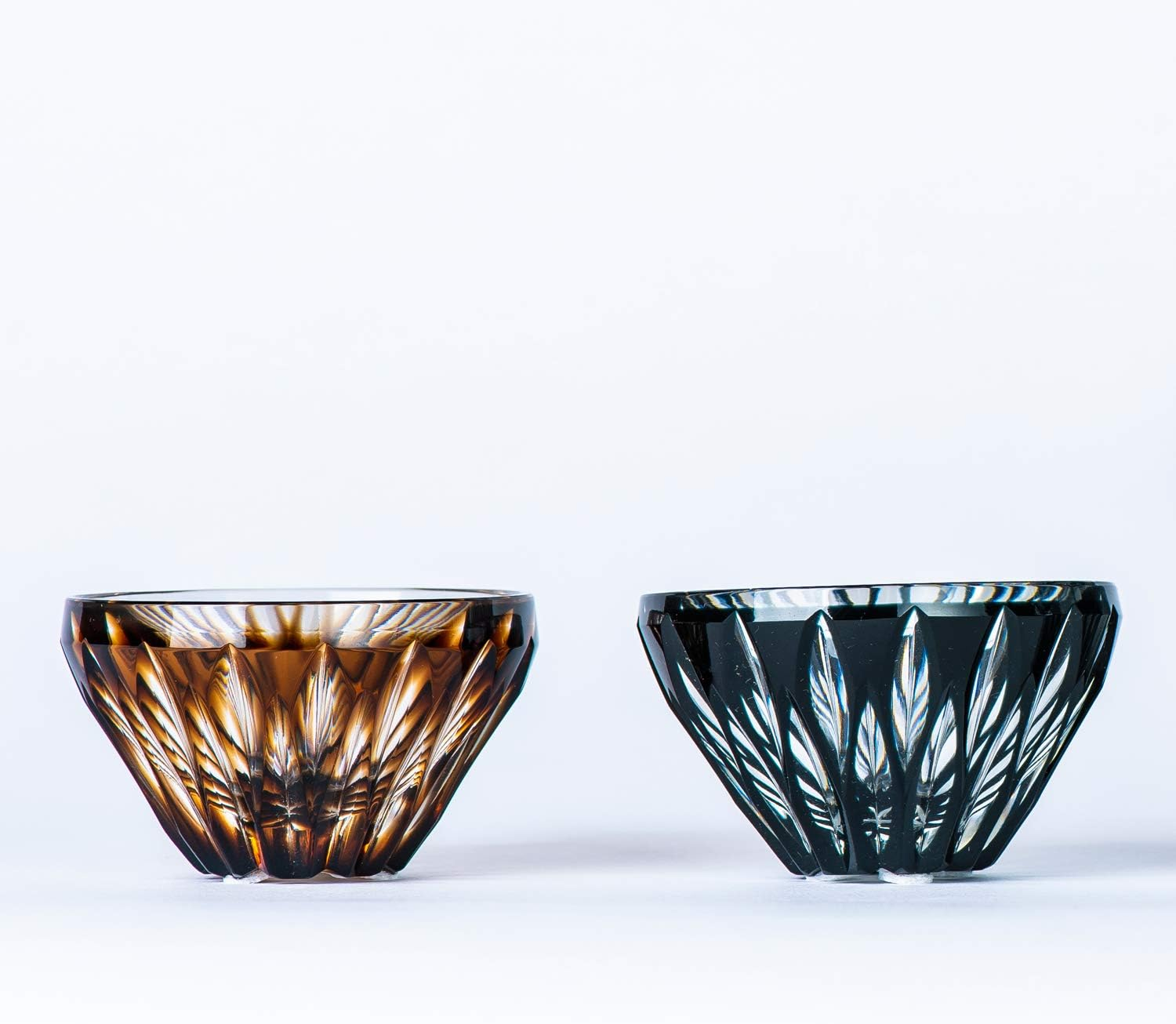 Yamashita Kogei 13049080 Glass Cup, Black, Diameter 2.8 X Height 1.6 Inches (70 X 40 Mm), Satsuma Black Kiriko Sakurajima Glass image number 1