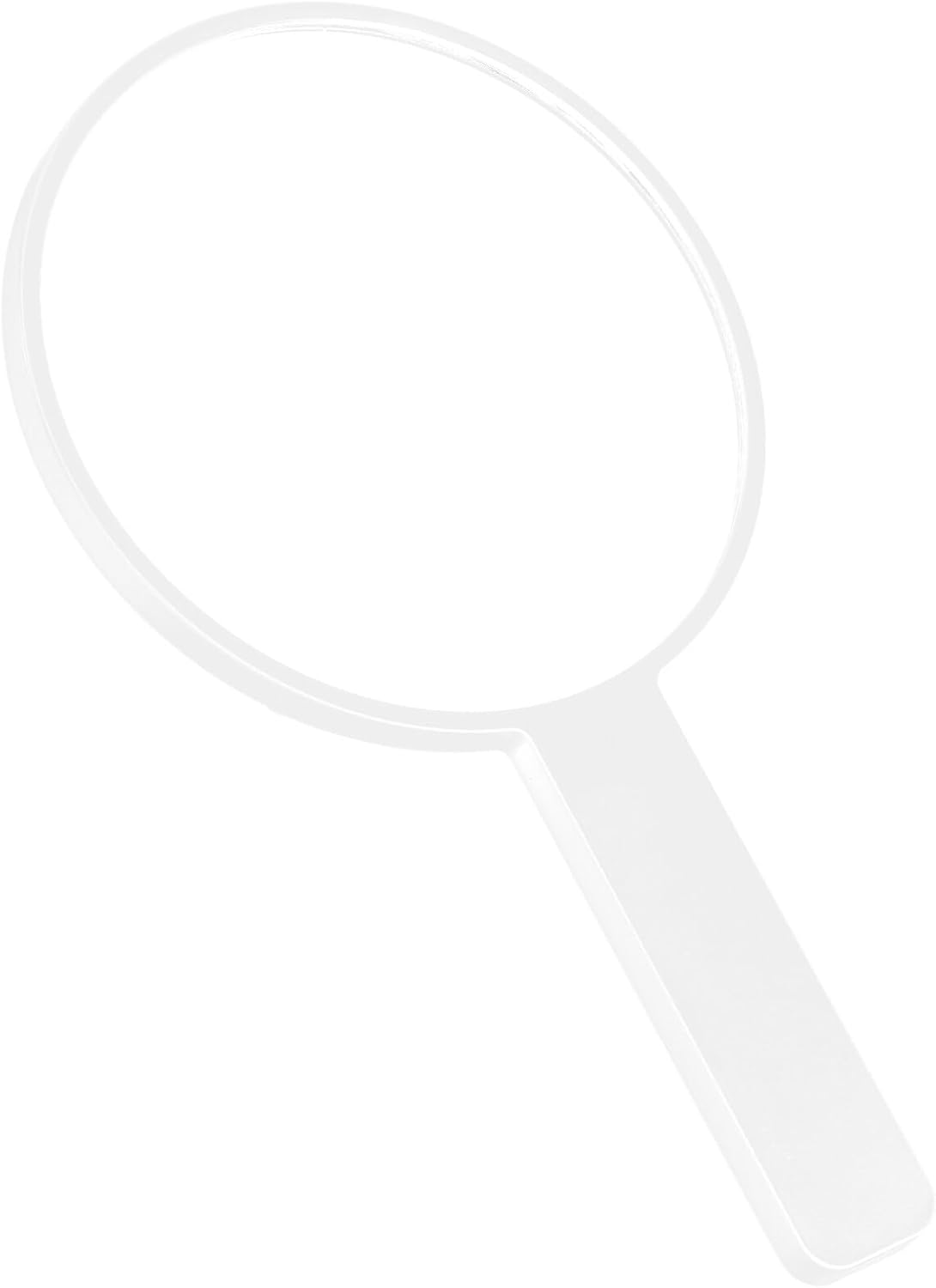 Mobestech Hand Mirror round Handheld Mirror with Handle Barber Hairdressing Handheld Mirror Compact Mirror Makeup Mirror with Handle for Salon Home Travel (White) image number 4