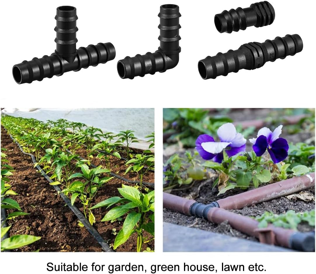 13 Mm (1/2 Inch) Pipe/Hose Irrigation Connectors, Garden Irrigation Fittings, Soaker Hose Connectors, 8 Pcs Straight image number 3