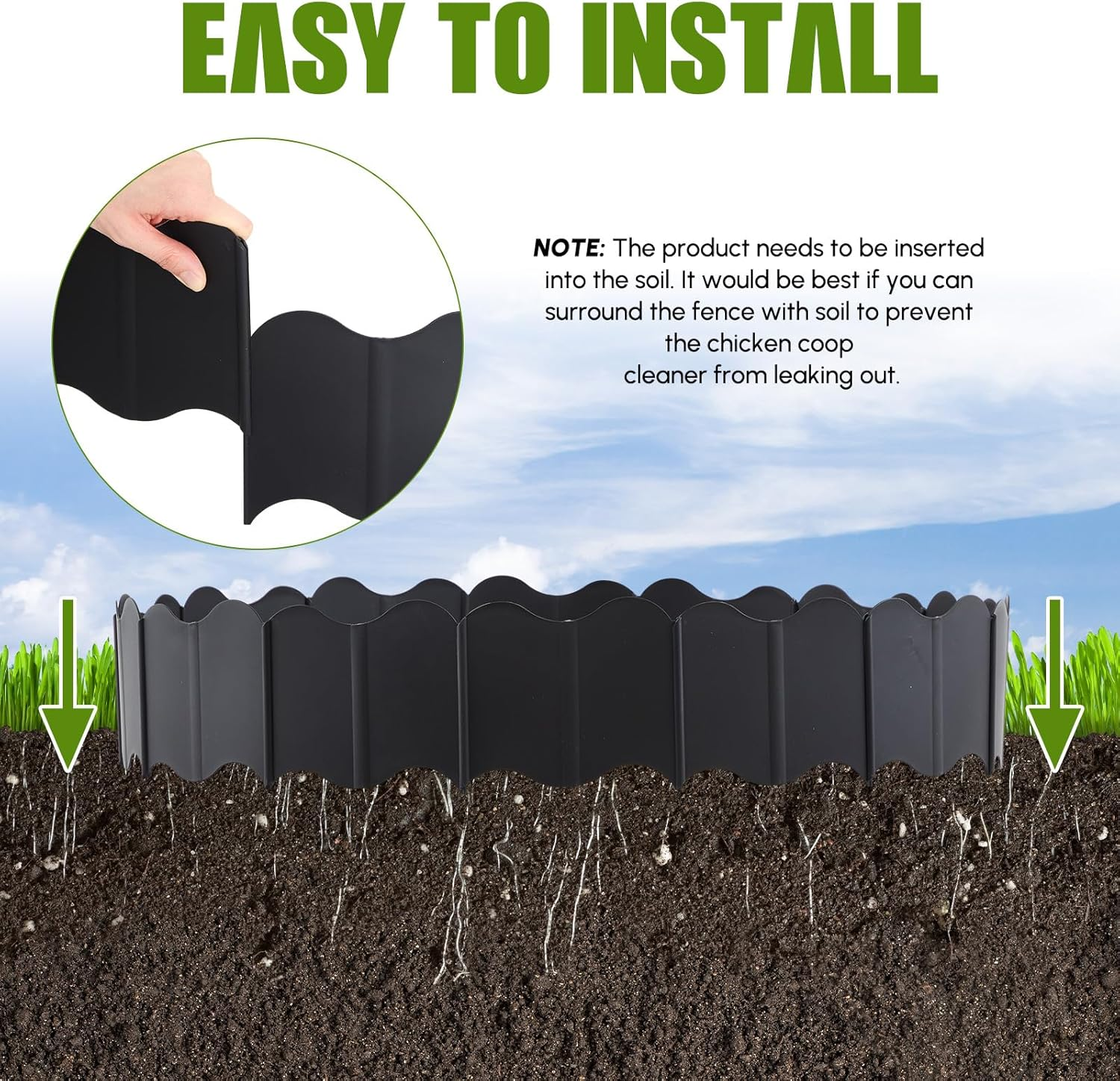 1 Set Large Chicken Dust Bath Tub 18.5'' Dia X 5.5'' H Bottomless Design round Adjustable Chicken Coop Cleaner Container Dust Bath for Essential Coop Accessory image number 1