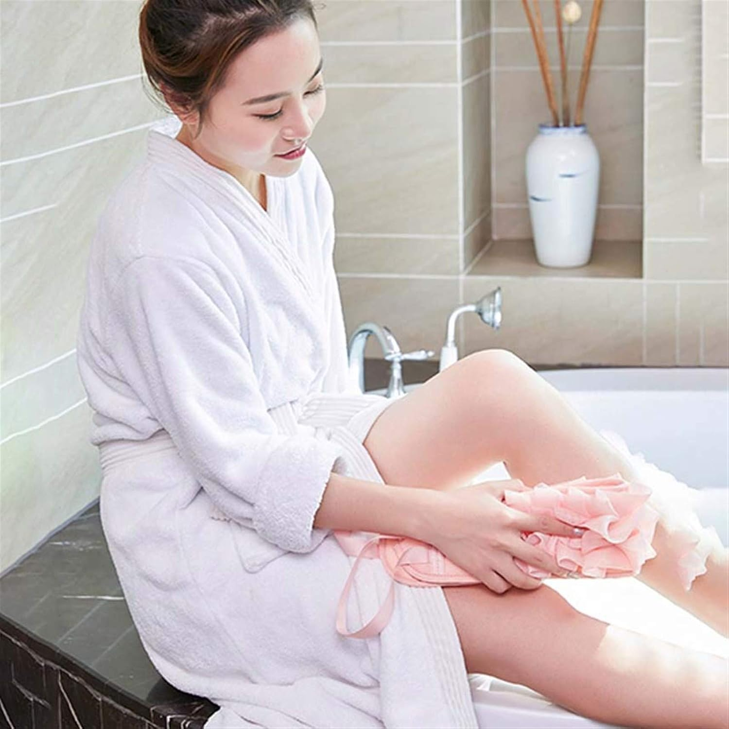 Back Scrubber for Shower Extended Body Scrubber Body Brush 2 in 1 Exfoliating Brush Strong and Sturdy Shower Brush，Rich in Bubbles, Exfoliating, Suitable for Adults and Children(2Pcs) XIAOYU image number 2