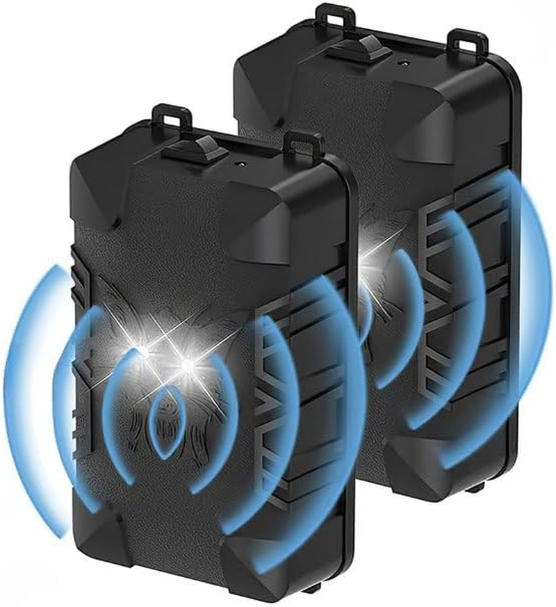 7JI 2 Pack High Frequency Battery Operated Strobe Light Rodent Repellent, under Hood Mouse Squirrel Rat Deterrent, Smart Detectio Keep Rodents Boat Garage, Out of Car, Sound Frequency 16 Khz image number 2