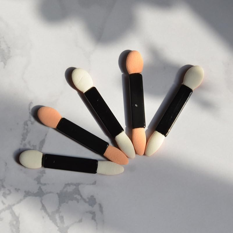 Beavorty 50Pcs Double-Ended Eye Shadow Brush Dual Sided Sponge Applicator Thick Foam Comfortable for Women image number 6