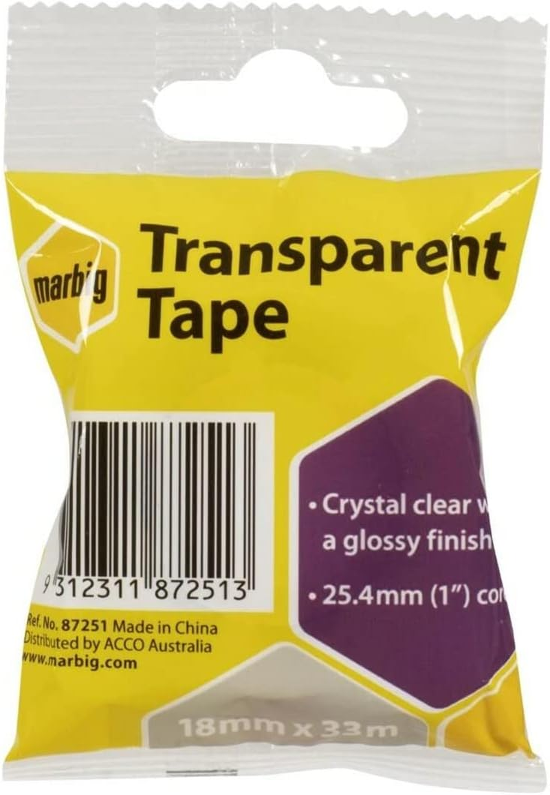 MARBIG(R) Office Tape, 33 Meter Length X 18 Mm Width X 25.4 Mm Core image number 1