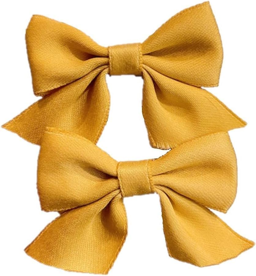 OEIOTEI Bow Hair Clips 2 Pieces Hair Clip Hair Bows Girls Alligator Hair Clips Hair Accessories Small Non-Slip Fashionable Ponytail Hair Clips School Clothes (3)