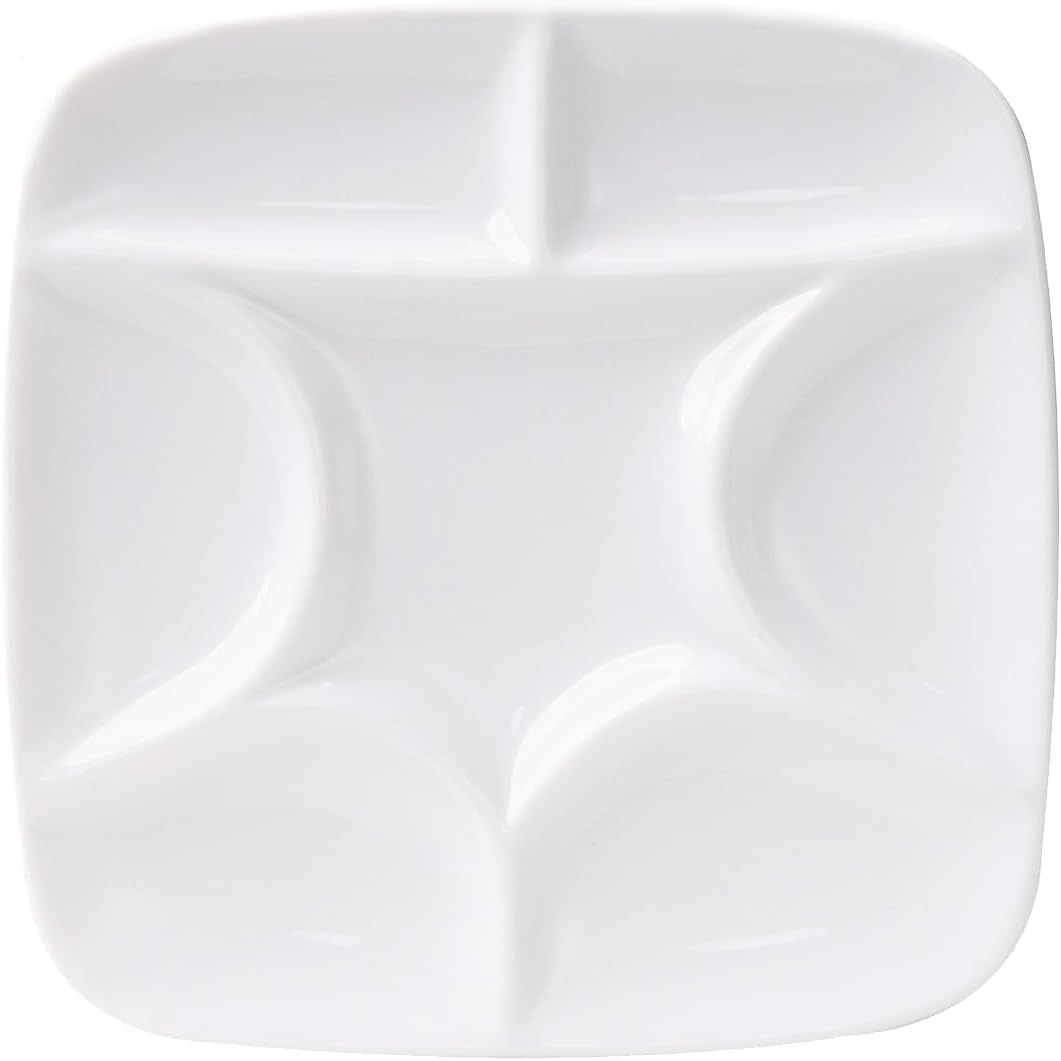 MEEDEN 12 Well round Porcelain Artist Paint Palette for Watercolor Gouache Acrylic Oil Painting, 7-Inch image number 5