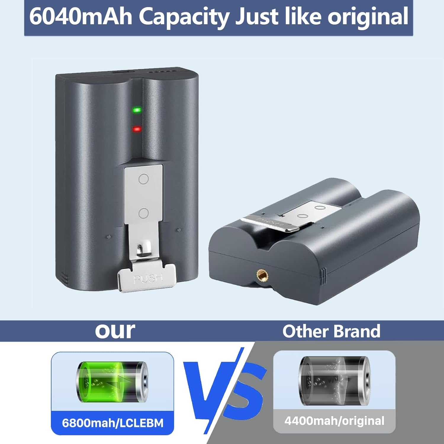 6040Mah Replacement Battery for Ring Video Doorbell 2/3/4, Spotlight Cam, Stick up Cam &ndash; 3.65V Rechargeable Lithium-Ion Batteries (Battery-1Pack)