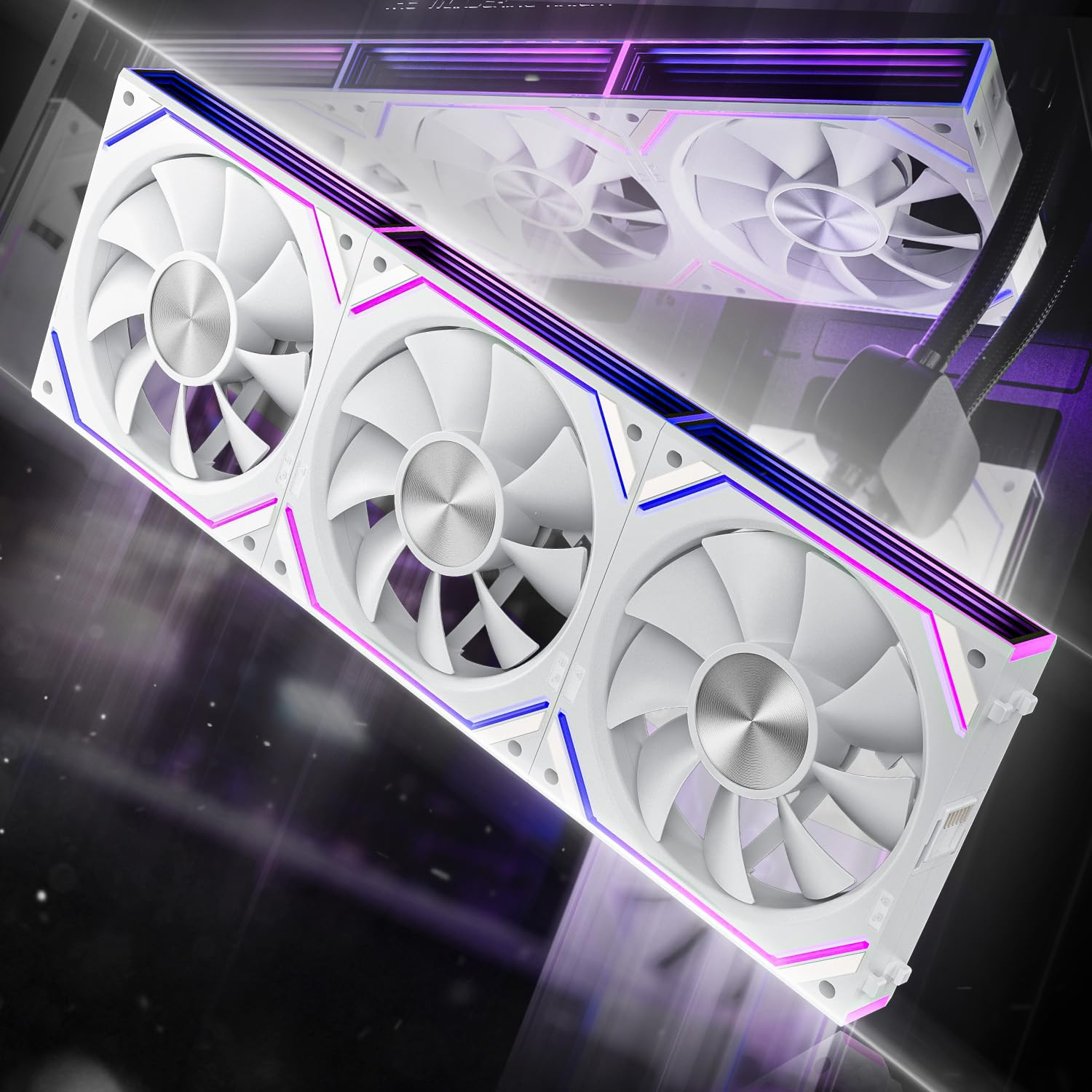 Asiahorse Dawn 120Mm Case Fan, ARGB PWM 1850RPM/71CFM Airflow, Forward & Reverse Blade Design, Low Noise, Precision HDB Bearings High Performance UNI PC Fan Modular Daisy Chain