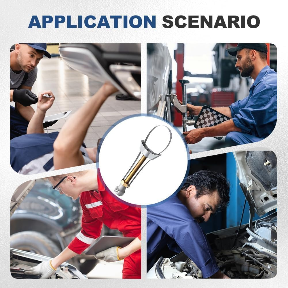 Adjustable Oil Filter Wrench Heavy Duty Universal Oil Filter Removal Tool with Non Slip Strap, Fits Cars, Trucks, Excavators, 1Piece Lightweight Wrench for Easy Oil Change and Maintenance image number 2