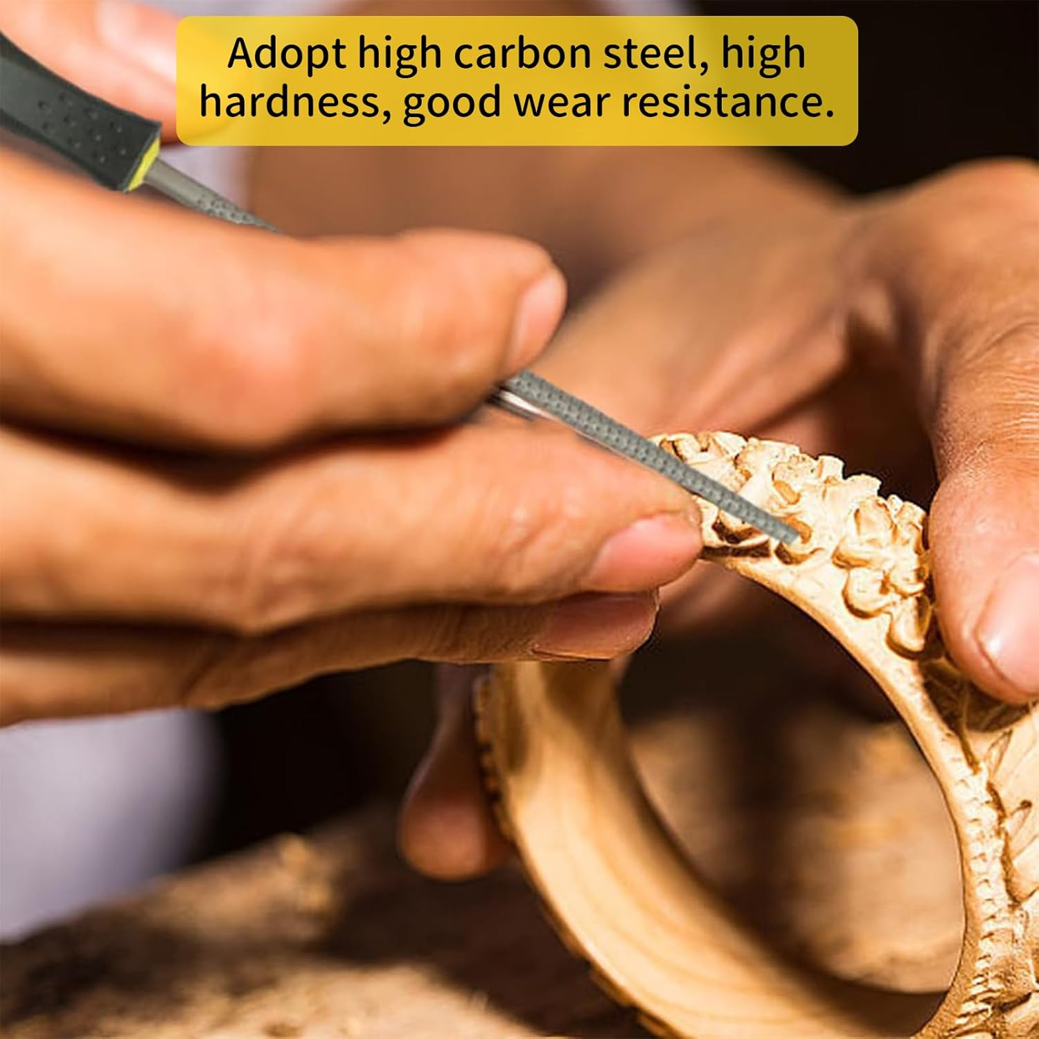 MOLIMOLI File Set 9-Piece Professional Metal File Set with Wooden File, round File & 6 Nail Files - File Set for Metal, Soapstone & Wood - Includes Storage Bag