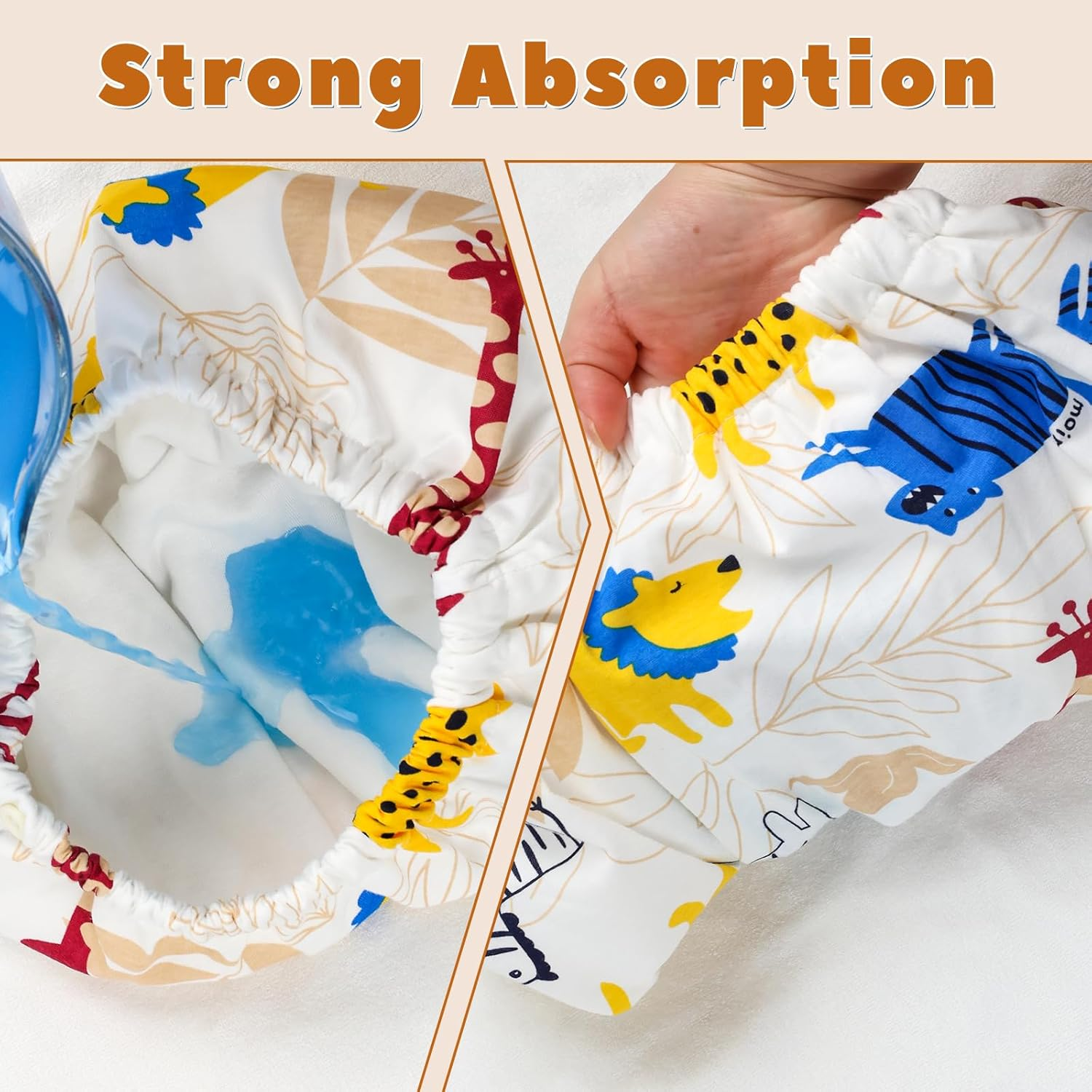 Moomoo Baby Bedwetting Short Pants Diaper Pants for Summer 2 Packs Absorbent Potty Training Pants for Boys and Girls image number 2