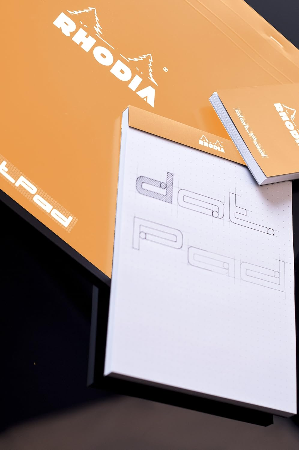 RHODIA 12558C - Dot Pad Stapled Notepad N&deg;12 Orange - 8.5X12 Cm - Dot Dotted - 80 Detachable Sheets - 80G Clairefontaine Paper - Coated Card Cover - Pack of 10 Pads
