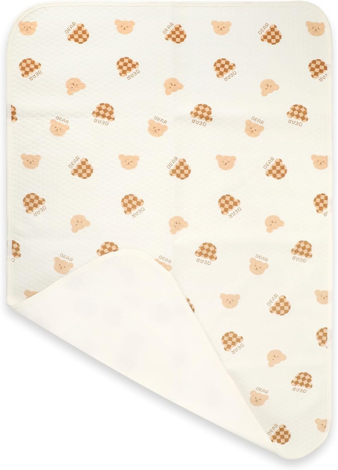 Baby Waterproof Bed Pad,80X120Cm Washable Baby Cotton Changing Pads,Toddler Mattress Protector Incontinence Pads Sheet Cover Underpads for Kids,Soft & Absorbent (Dinosaur-Coconut, 1Pack)