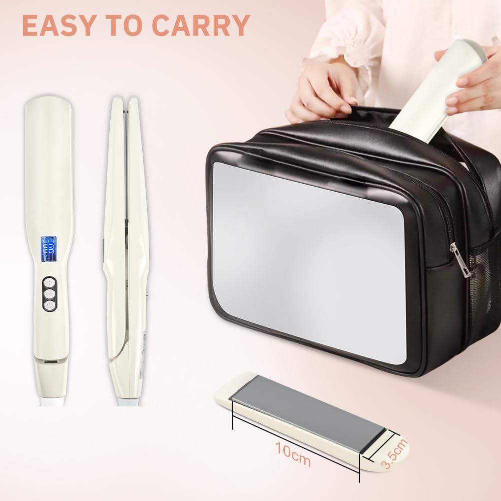 Alaoo Hair Straightener, 2 in 1 Hair Straightener, Curls and Straightens, Intelligent Professional Hair Straightener, Prevent Hair Breakage and Used for Straightening, Curling and Creating Waves image number 3