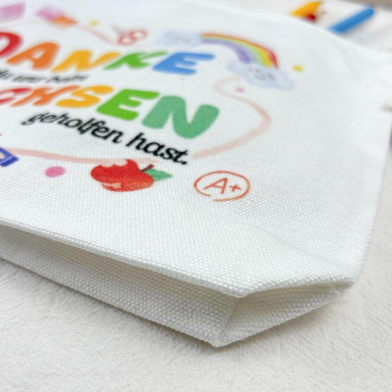 Teacher Canvas Cosmetic Bag with Keyring, 6 Sets