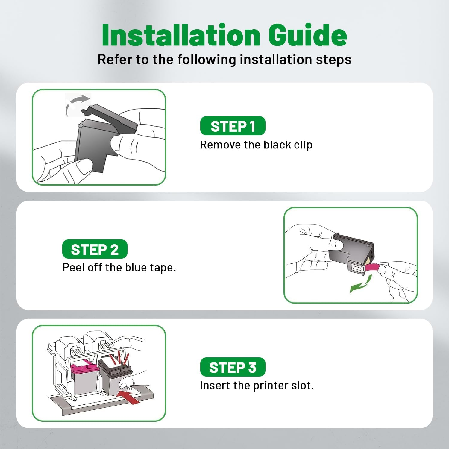 Faedra 63XL Ink Cartridges Remanufactured for HP 63 XL Combo Pack for HP Officejet 4600 5200 3830 3833 4650 Deskjet 2100 3600 1112 2130 Envy 4500 4520 4522 4516 Ink (1Black 1Color) image number 4