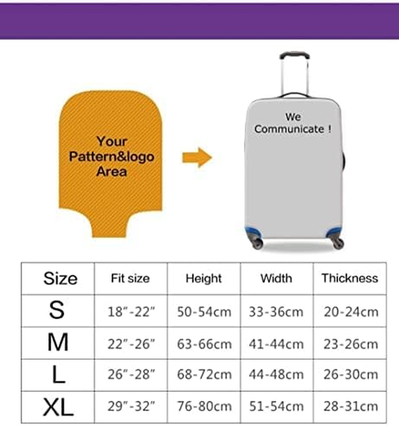 Wunm Studio CE Personalised Luggage Cover - Mysterious Travel Suitcase Galaxy Protection 3D Print Trolley Case DIY Logo Case Travel Accessories Elastic Luggage Dust Cover (Starry Sky, XL) image number 3