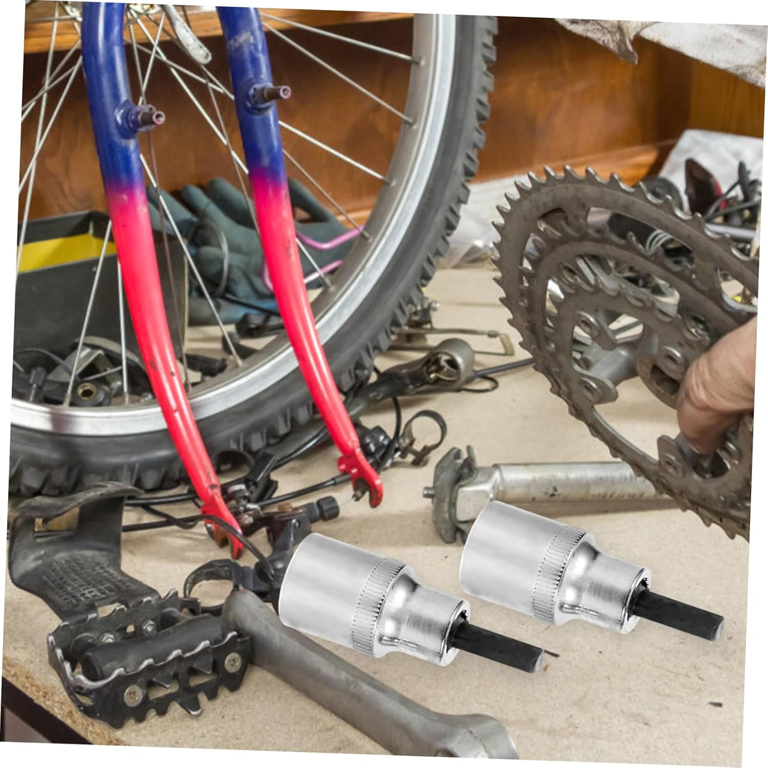 LIFKICH 3Pcs Car Shock Absorber Strut Remover Suspension Strut Spreader Tool with Nut Socket for Vehicle Supply and Automotive Suspension Dismantle image number 3