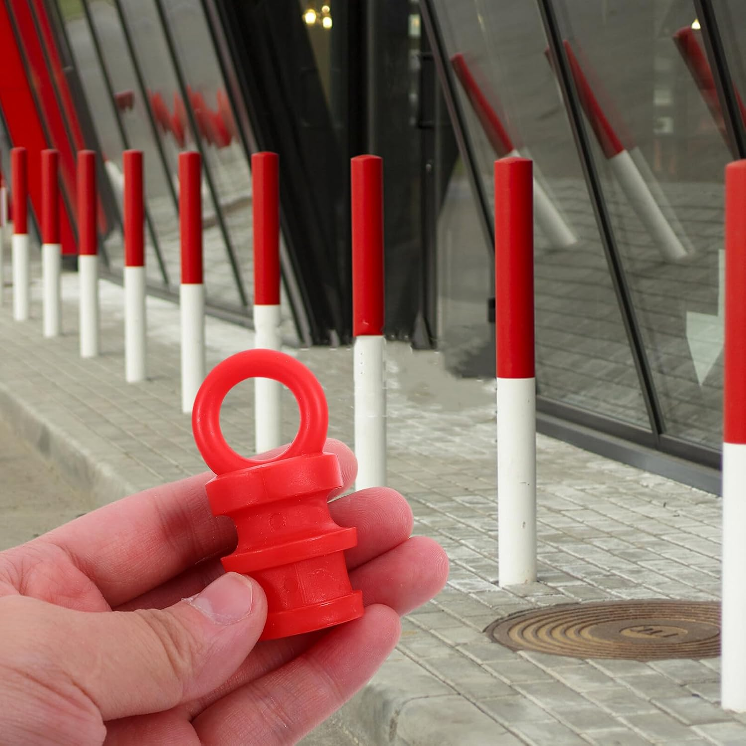 SOLUSTRE 6Pcs Rubber Caps for Fence Post Cover Decorative Post Caps for Guardrail Railing Replacement image number 5