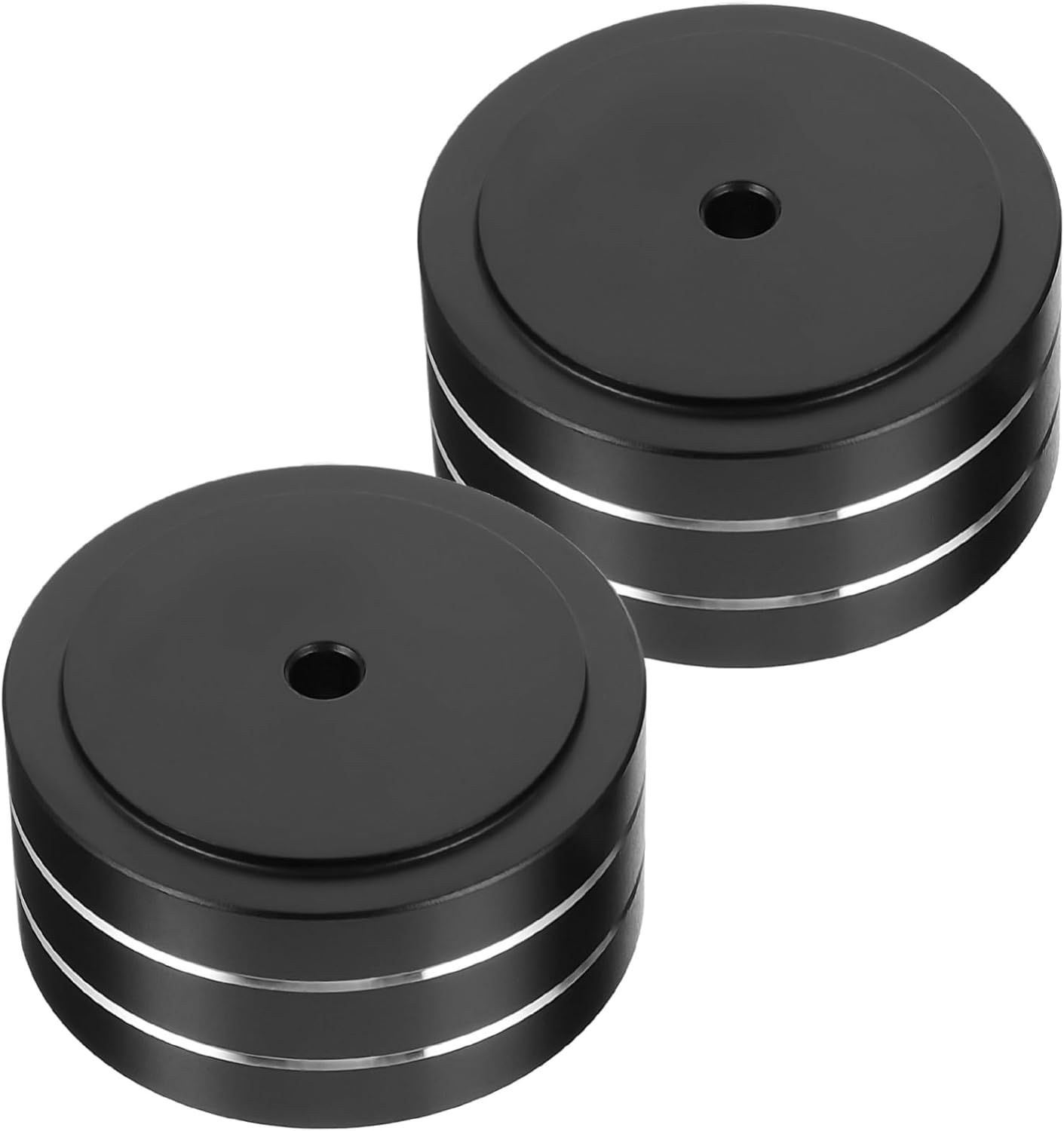 OSALADI 2Pcs anti Vibration Amplifier Feet Pads Isolation Cushions for Hi-Fi Audio Equipment Silver Small Speaker Base Pads