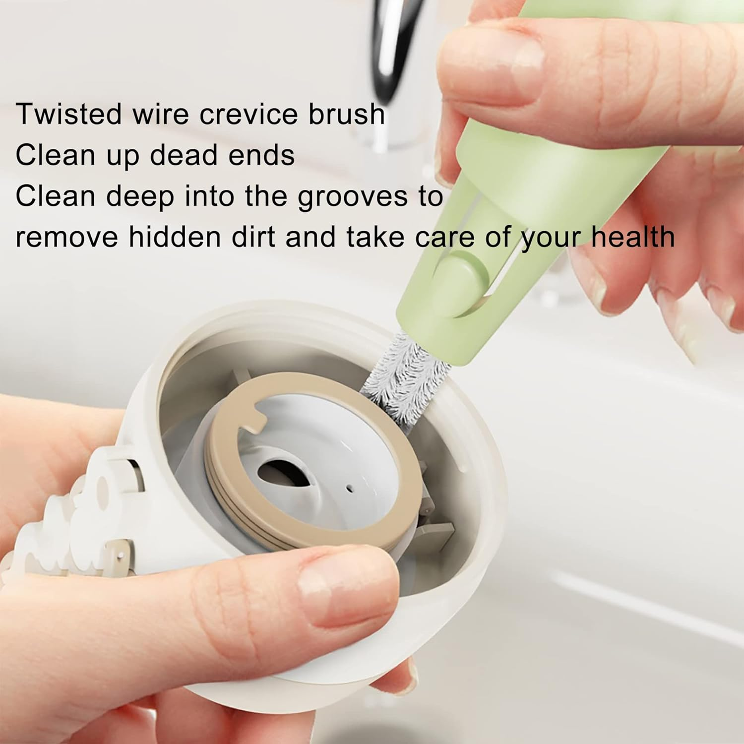 3-In-1 Multifunctional Cup Brush, Cleaning Brush in Carrot Shape, Sponge Brush Long Handle Bottle Cleaner Brush for Hydroflasks, Insulated Bottle, Vase, Narrow Neck Containers (2 Orange)