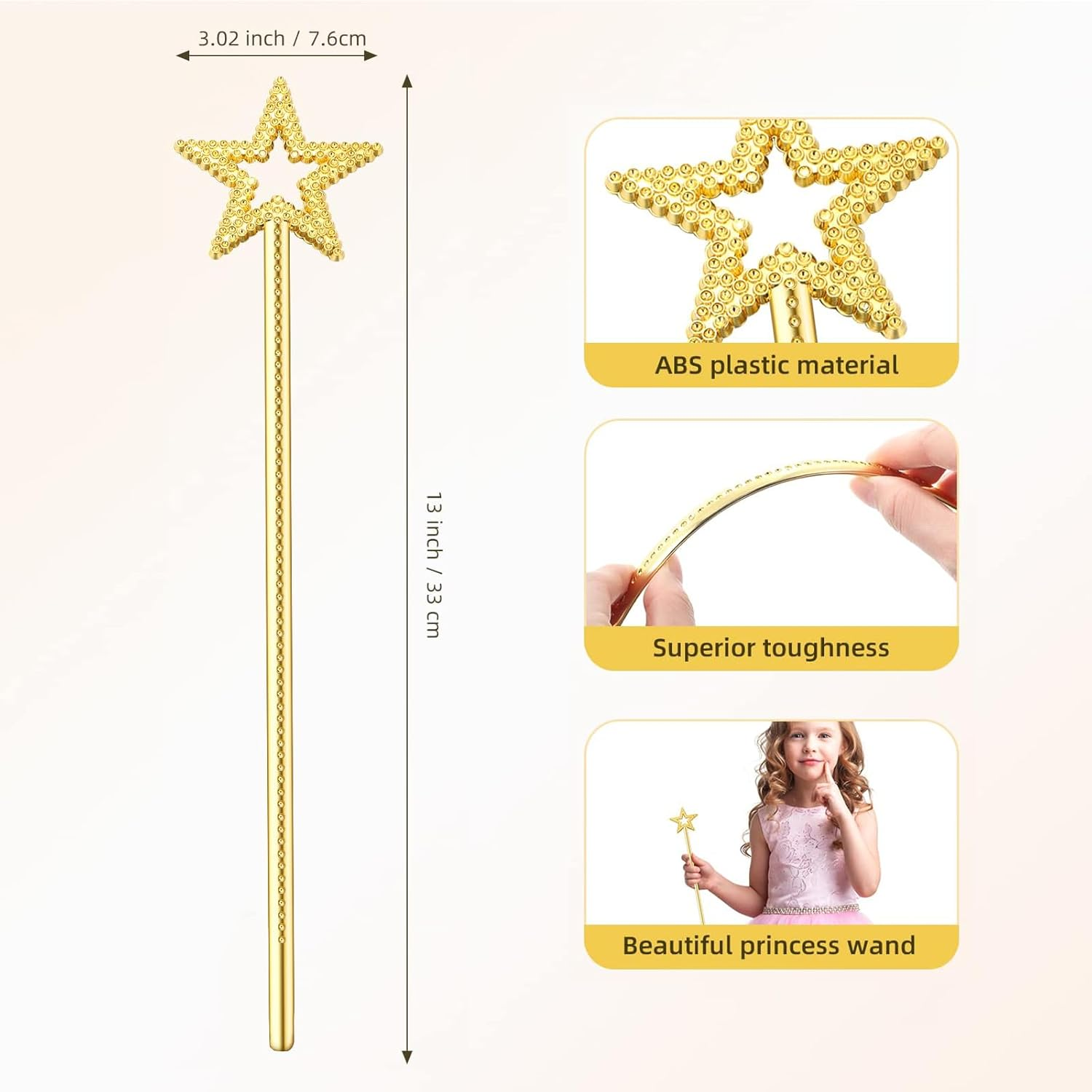 Princess Dress up Cosplay Jewelry Accessories Set for Girls with Crown Scepter Necklace Earrings Gloves Rings Bracelets - Purple2 image number 3