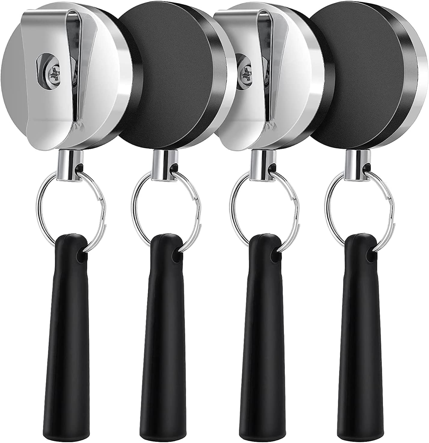 LALOCAPEYO 4 Pcs Heavy Duty Retractable Pull Pen Holder for Markers and Carpenter Pencils, Stretch Silicone Pencil Holder for Elastic Silicone High Stretch High Tension image number 2