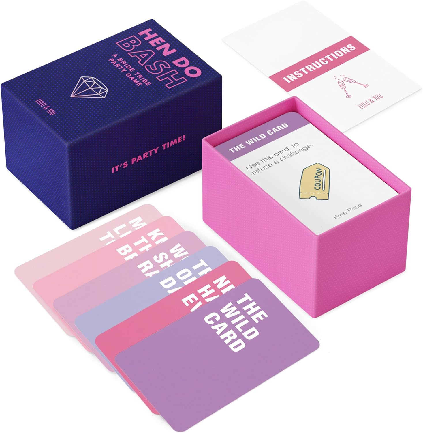 Lulu & You BASH - Bachelorette Party Game, Hen Do Party Games - Hens Night Games, Bachelorette Games - Bridal Shower Party Accessories - 205 Cards image number 4