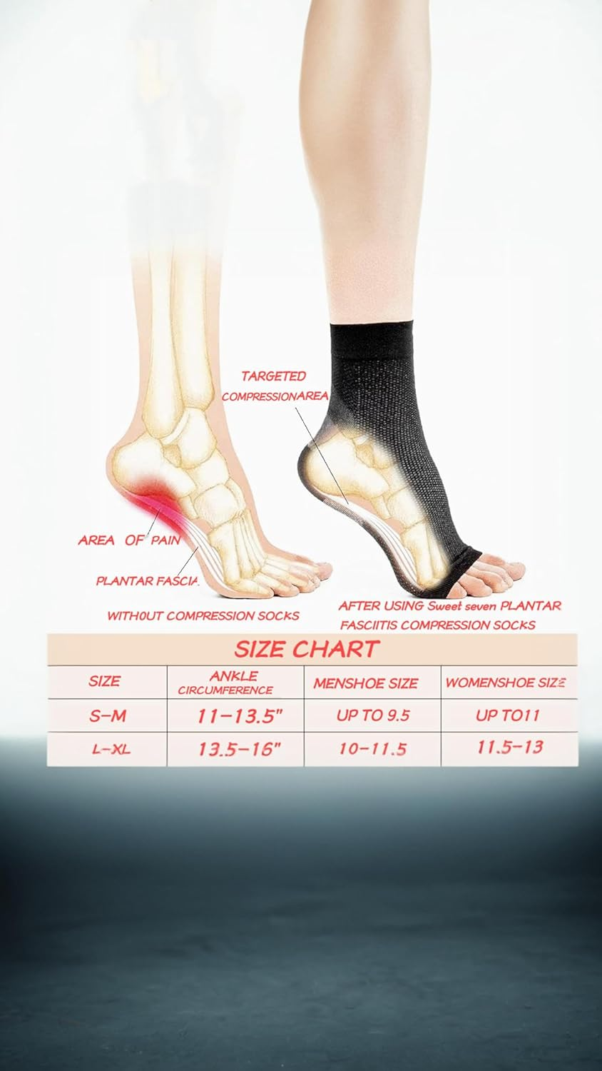 5 Pairs Copper Compression Socks Ankle Brace Neuropathy and Tendonitis Relief Pain Management Foot Compression Sleeves for Men and Women (Size S/M White Black and White Dots)