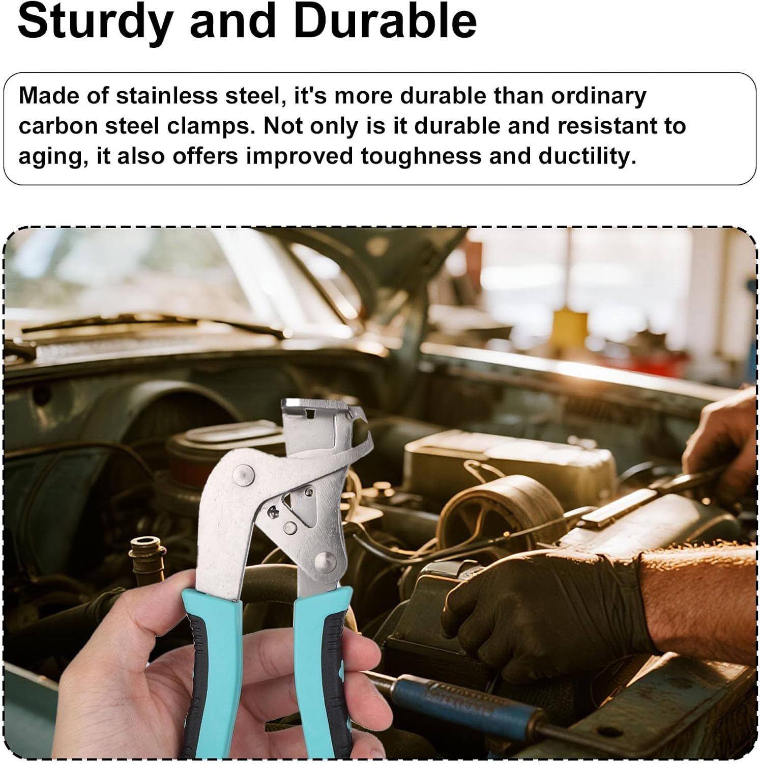 Car Clip Pliers and Disassembly Tool, Stainless Steel Multi-Functional Automotive Snap Pliers Practical Clip Removal Tool for Easy to Remove Fasteners Rivets image number 2