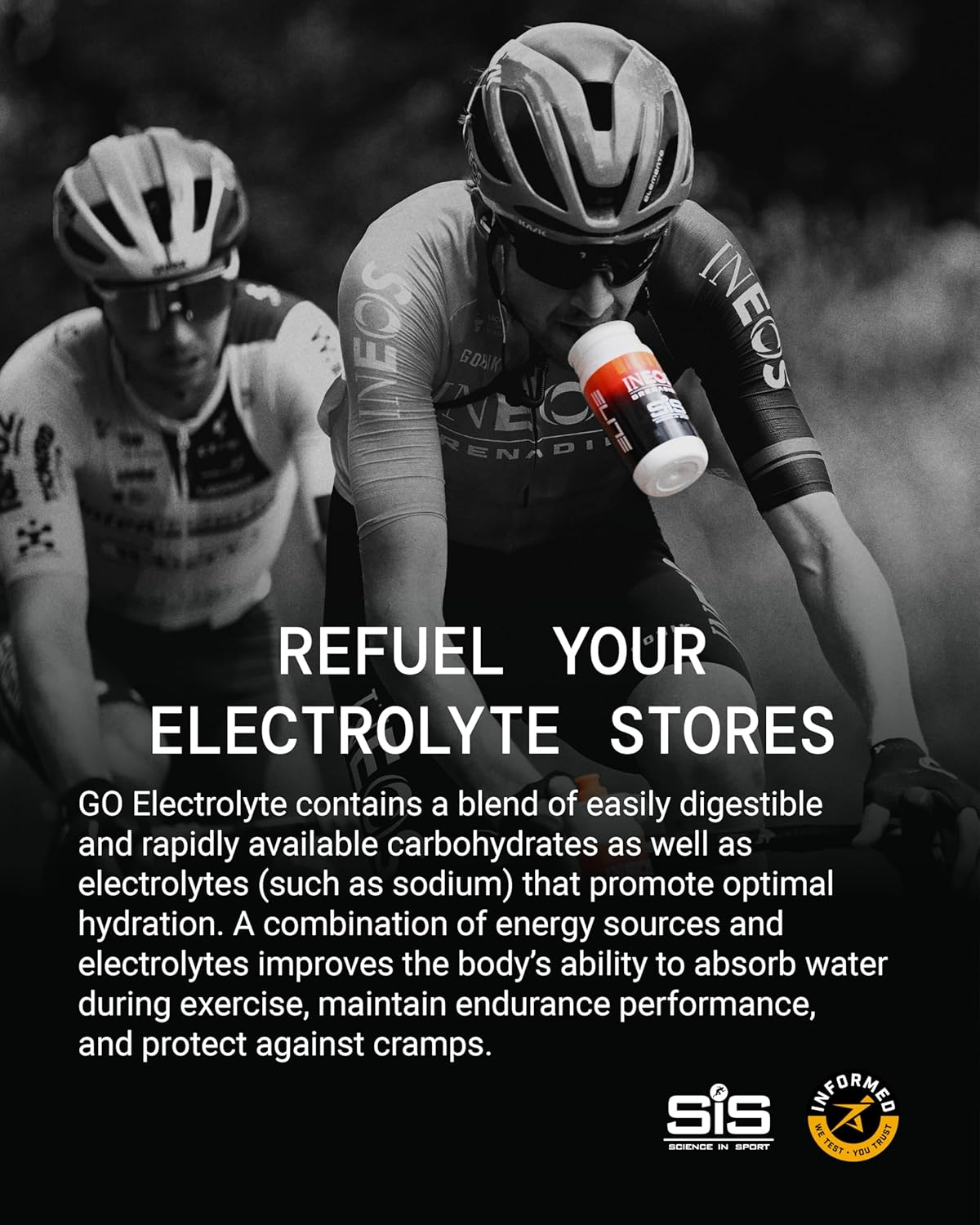 SIS GO Electrolyte Powder Sports Drink - Vegan Carbohydrate Mix Supports Hydration & Energy for Workout - Orange Flavour, 500Gm, 12 Servings image number 1