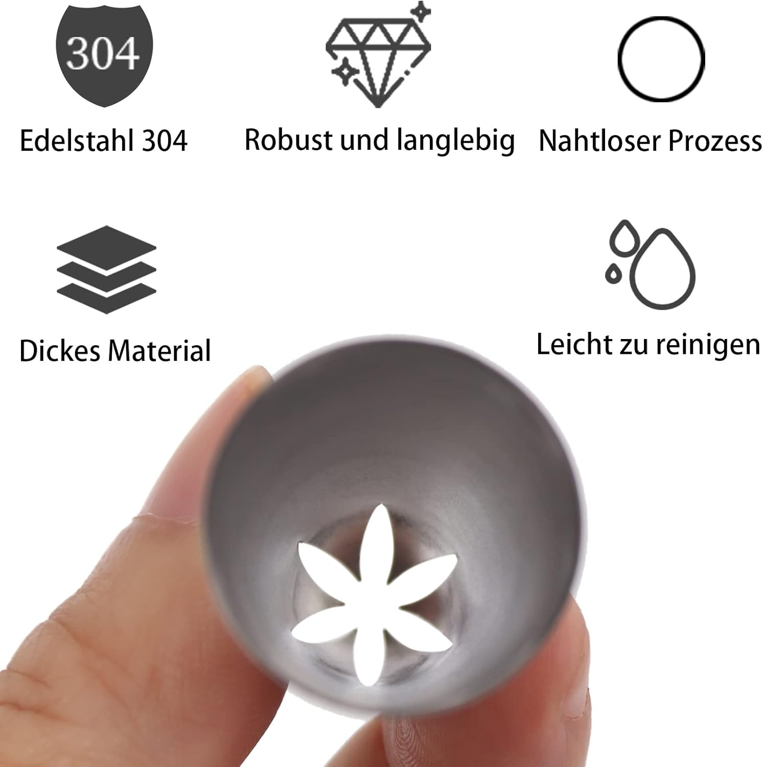 Cupcake Decorating Icing Tips and Piping Bags 16-Piece Set image number 6