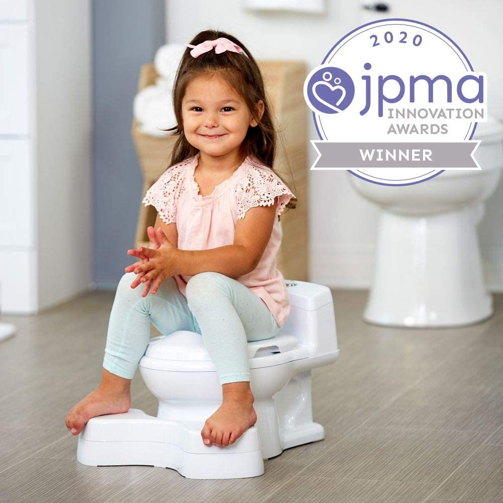 The First Years Super Pooper Potty Training Toilet plus Potty Seat with Foot Rest &mdash; White &mdash; 2-In-1 Toddler Toilet Seat and Potty Chair image number 6