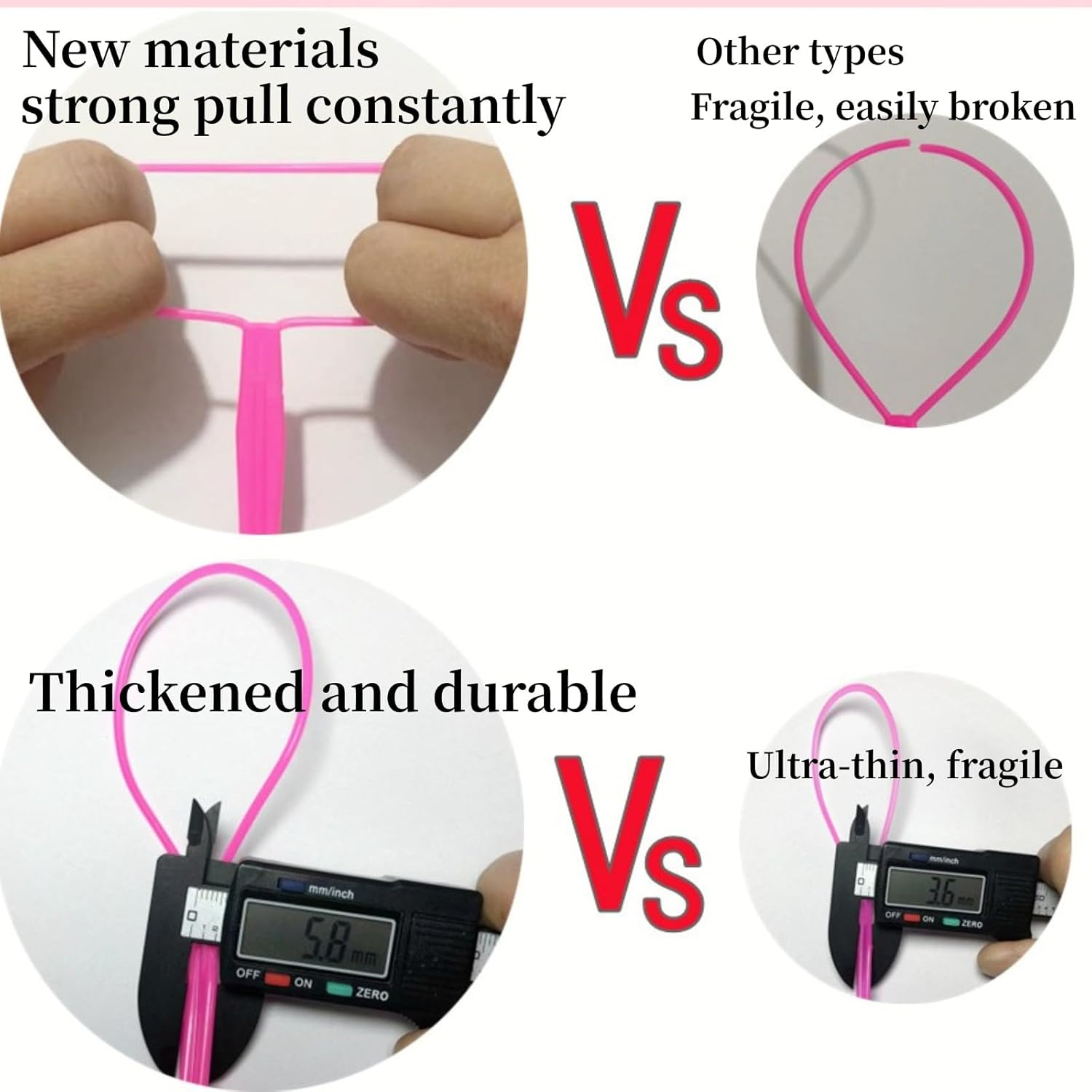 Aigee 6Pcs Topsy Tail and Hair Loop Styling Tool Set - Ponytail Makers, French Braid Loops in Large and Small, Hair Pull through Tools (Pink, Blue, Purple) for Women and Girls image number 3