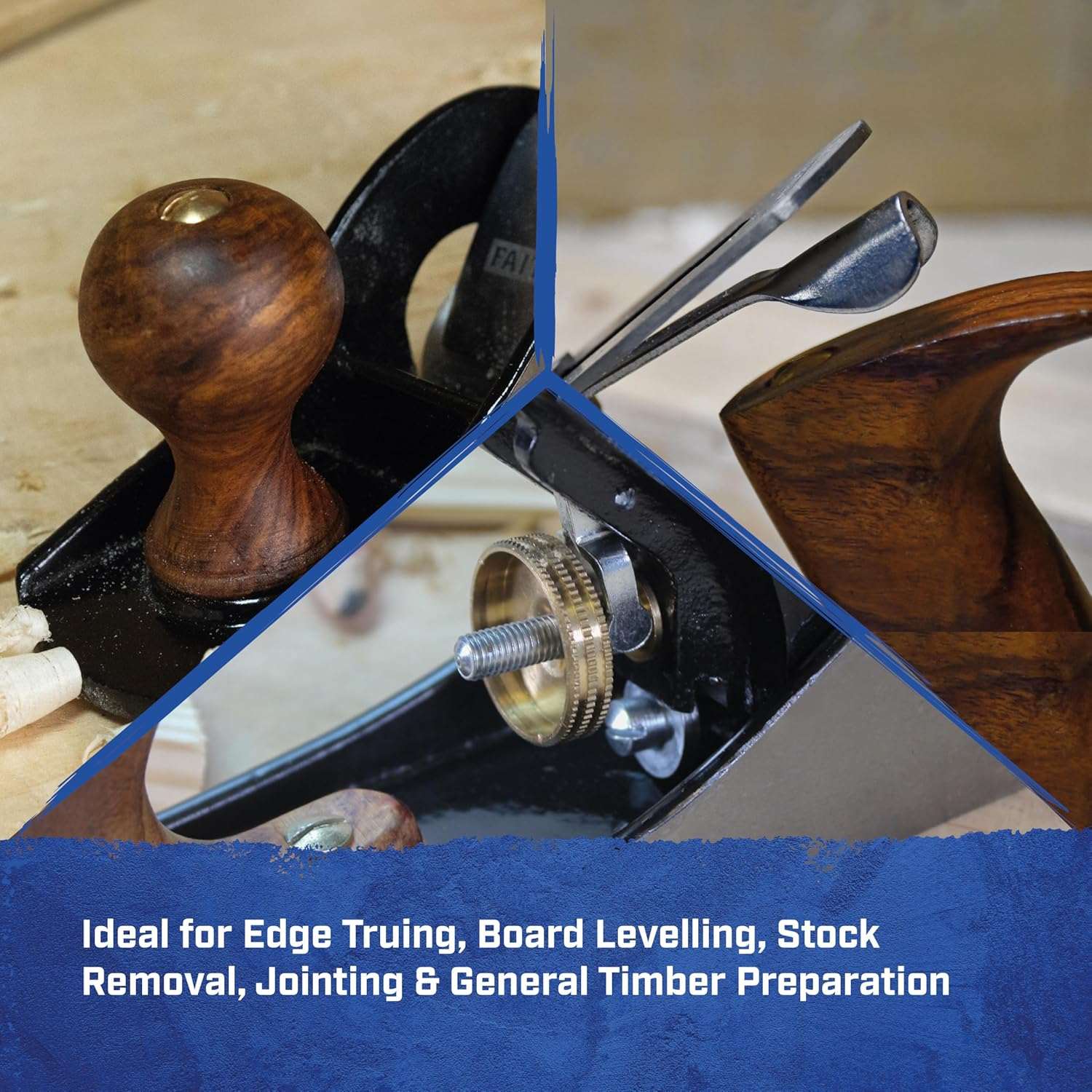 Faithfull FAIPLANE7 No.7 Jointer Plane, Walnut, Black and Silver, 555Mm image number 1