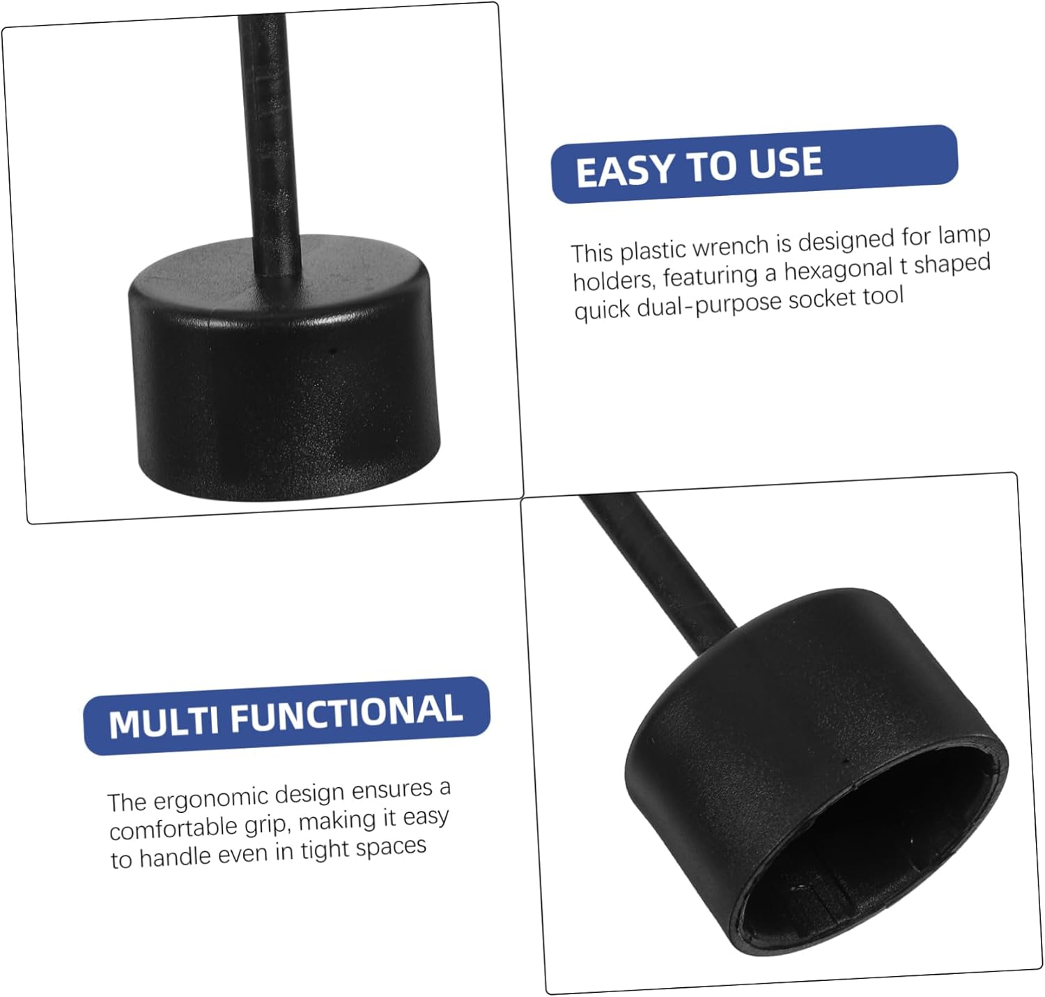 DECOMELODY 6Pcs Shape Wrench for Lamp Holder Socket Tool Dual-Function Design for Easy Fixing of Lighting Fixture Nut for Home and Automotive Use image number 6