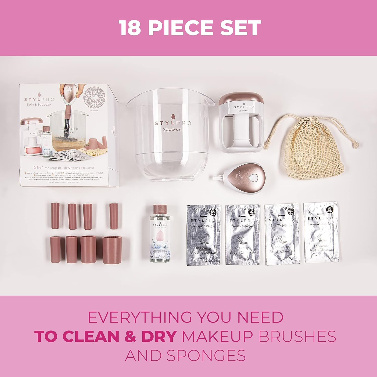 STYLPRO 2In1: Makeup Brush &Makeup Sponge or Blender Cleaner and Dryer Machine&hellip;