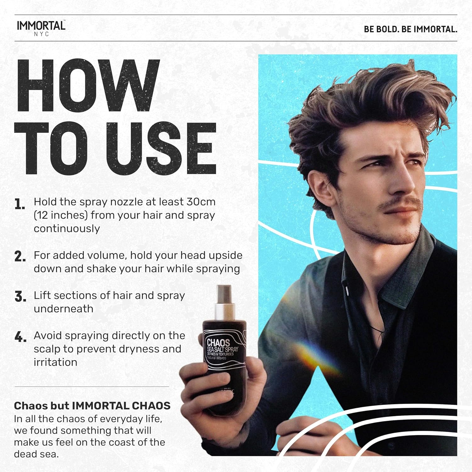 Immortal NYC Chaos Sea Salt Spray 250Ml image number 6
