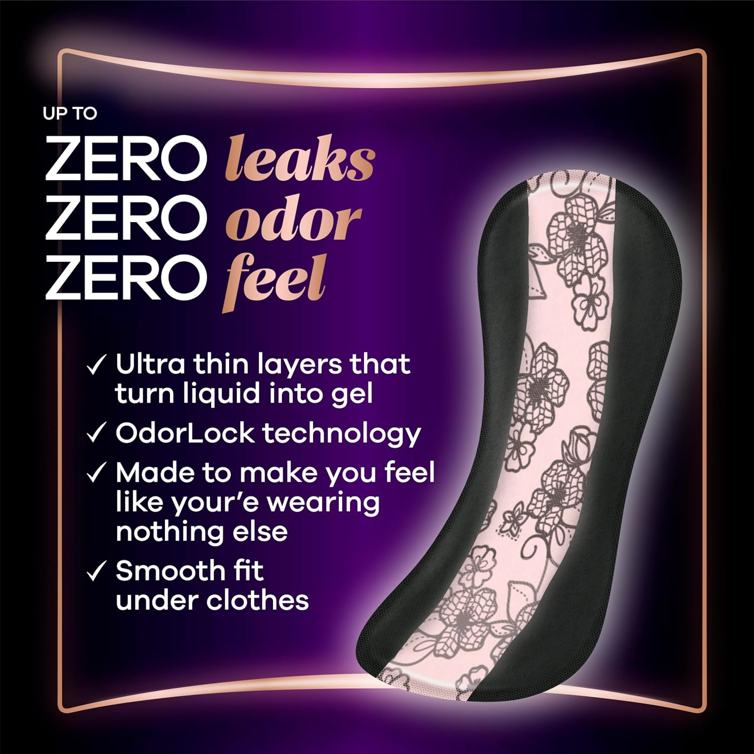 Always Discreet Boutique Incontinence Liners, Very Light Absorbency, Long Length,32 Count (Pack of 3) image number 6