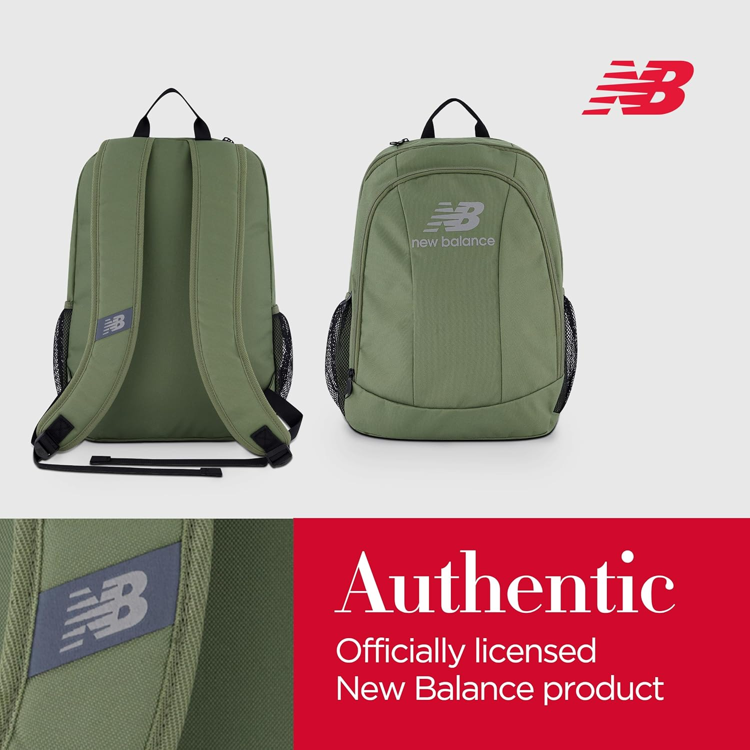 New Balance Laptop Backpack, Commuter Travel Bag for Men and Women - Burgundy image number 2