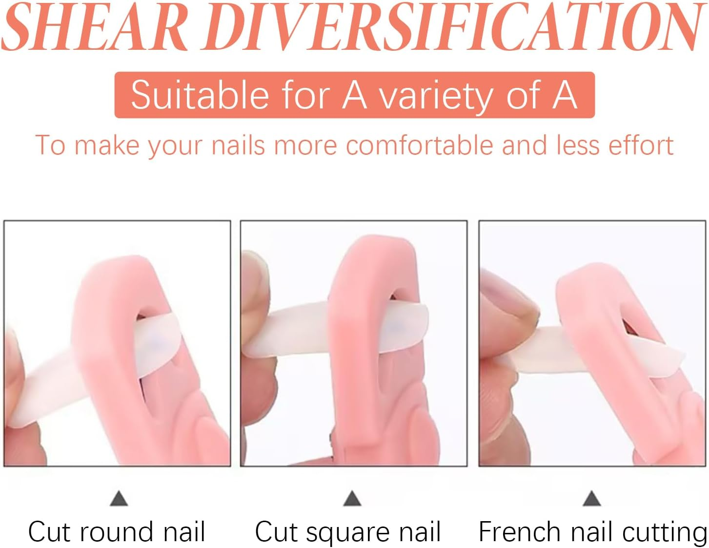 Nail Clippers Tip Cutters for Acrylic False Fake Gel Acrylic Nail Clippers for Acrylic Nails Nail Cutters for Acrylic and Gel Nails with 6 Pcs Clip for for Salon Home Nail Art Pink image number 4